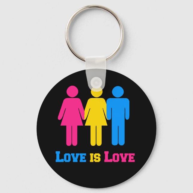 Pansexual-Liebe Schlüsselanhänger (Vorderseite)