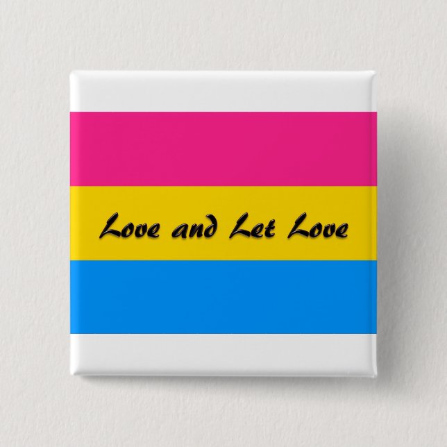 Pansexual:  Liebe und gelassene Liebe Button (Vorderseite)