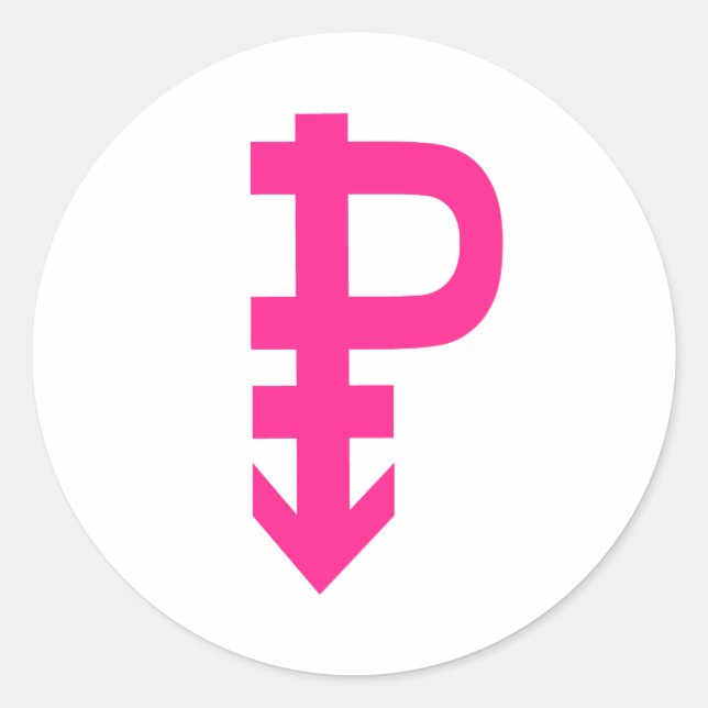 PANSEXUAL P SYMBOL RUNDER AUFKLEBER (Vorderseite)