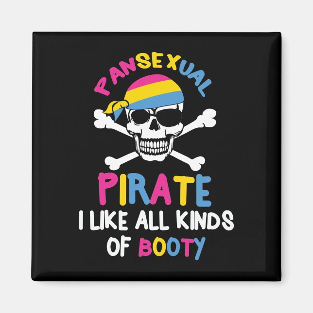 Pansexual Pirate Hintern LGBTQ Pride Geschenk Magnet (Vorne)
