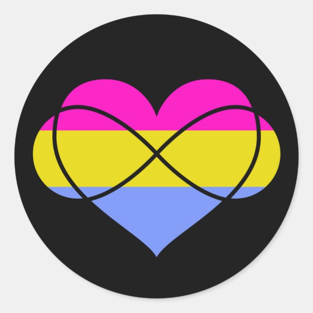 Pansexual Polyamour Infinity Heft Sticker (Vorderseite)