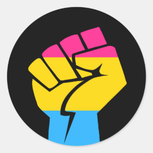 Pansexual Power Runder Aufkleber