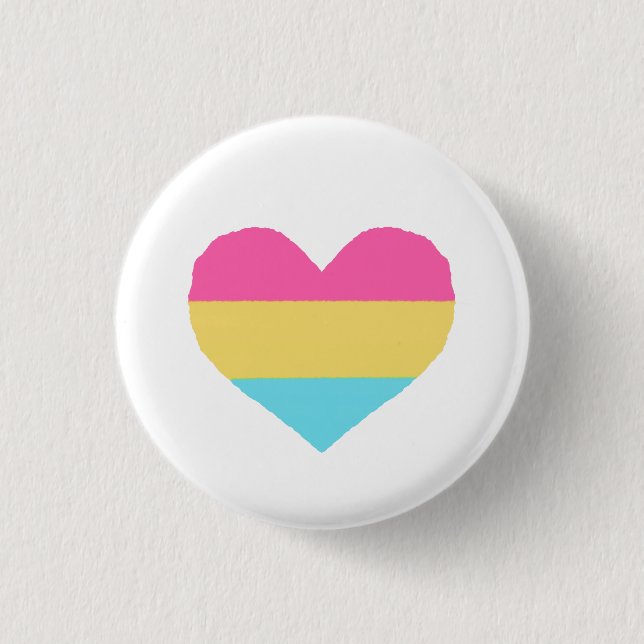 Pansexual Pride Abzeichen Button (Vorderseite)