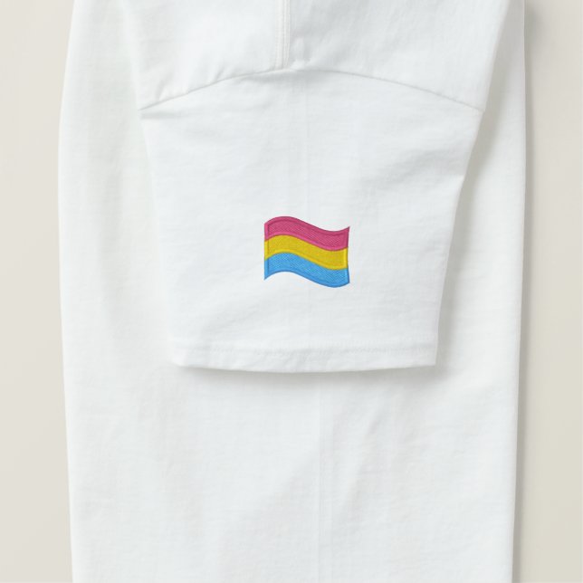 Pansexual Pride Besticktes T-Shirt (Design Rechts)