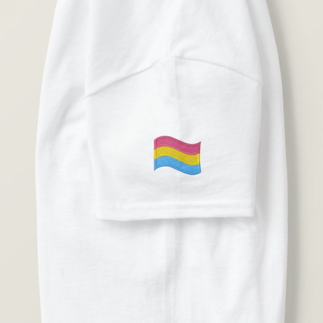 Pansexual Pride Besticktes T-Shirt (Design Rechts)