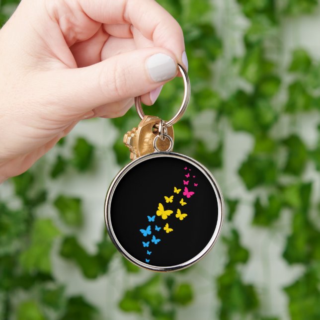Pansexual Pride Butterfly Trail Schlüsselanhänger (Hand)