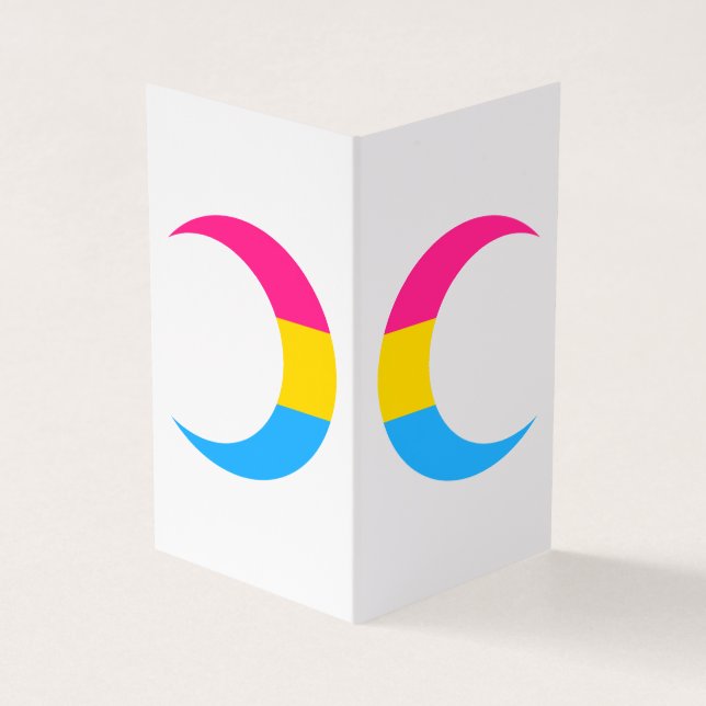 Pansexual Pride Crescent Moons Greeting Card Visitenkarten (Vorderseite)