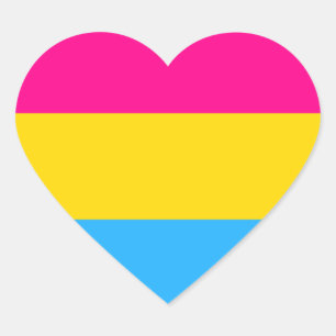 "PANSEXUAL PRIDE FLAG" Herz-Aufkleber