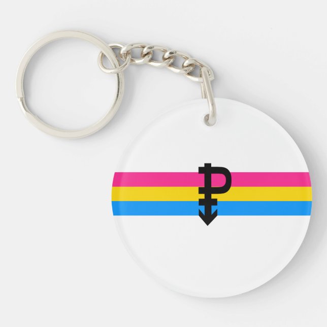 Pansexual Pride Flag Schlüsselanhänger (Vorderseite)