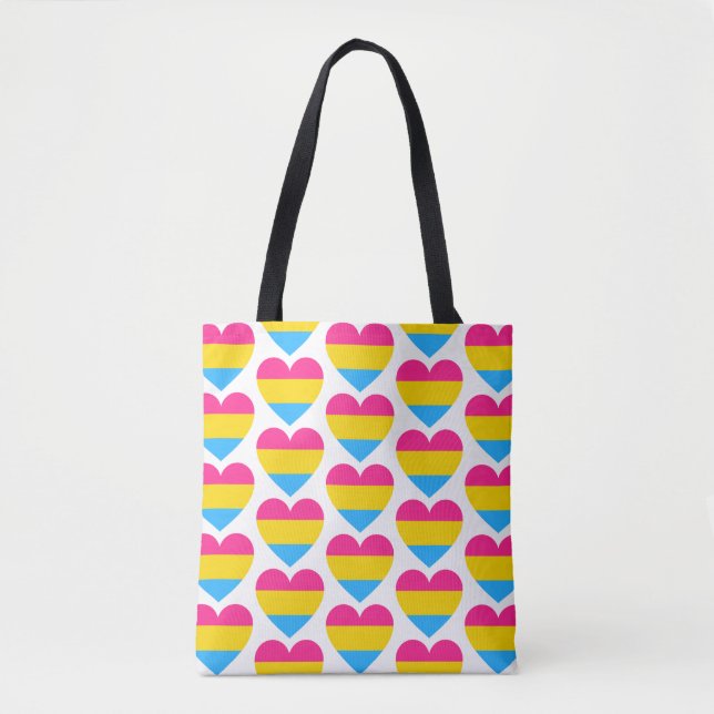 Pansexual Pride Hearts Tasche (Vorderseite)