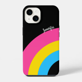 Pansexual Pride Rainbow Flag Hübsch Personalisiert iPhone 14 Hülle