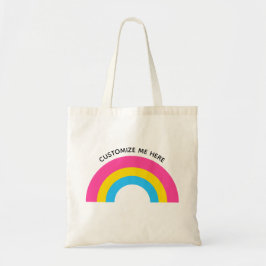 Pansexual Pride Rainbow Flag Monogram Tote Bag Tragetasche