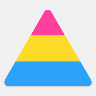 Pansexual-Prix-Aufkleber - Dreiecke Dreieckiger Aufkleber