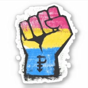Pansexual Protest Faust Aufkleber