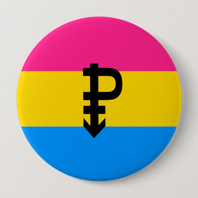 Pansexual-Stolperflagge Button (Vorderseite)
