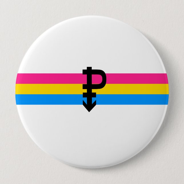 Pansexual-Stolperflagge Button (Vorderseite)