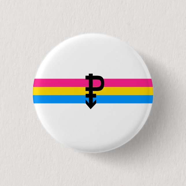 Pansexual-Stolperflagge Button (Vorderseite)