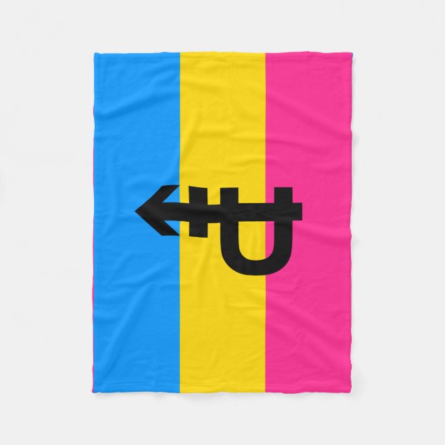 Pansexual-Stolperflagge Fleecedecke (Vorderseite)