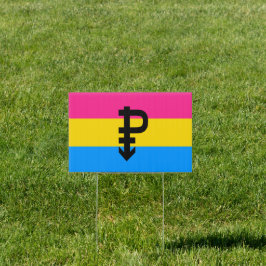 Pansexual-Stolperflagge Gartenschild