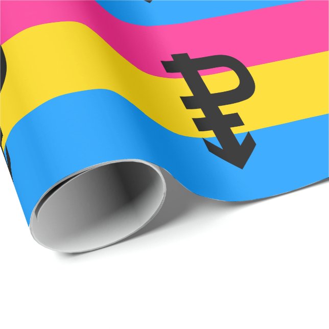 Pansexual-Stolperflagge Geschenkpapier (Rolleneckpunkt)