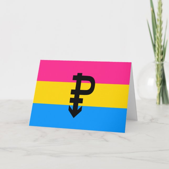 Pansexual-Stolperflagge Karte (Vorderseite)