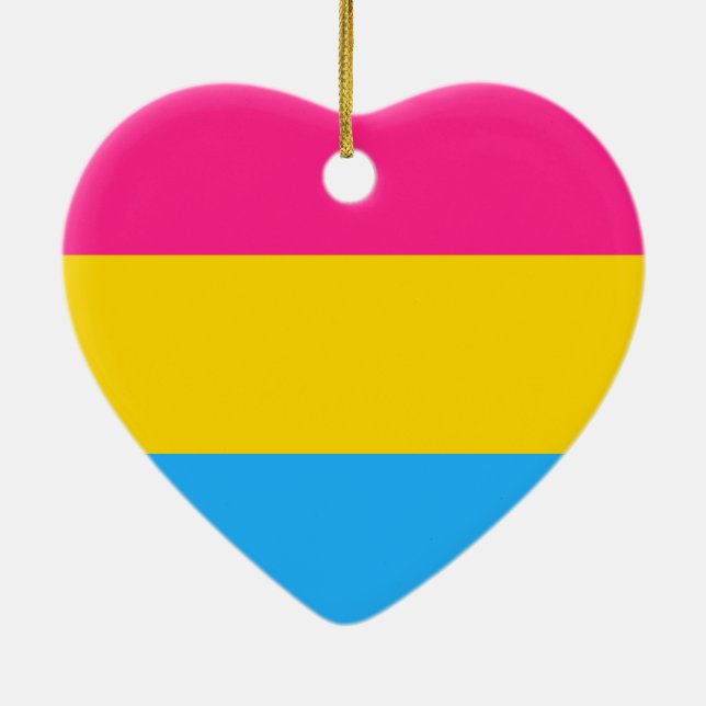 Pansexual-Stolperflagge Keramik Ornament (Hinten)