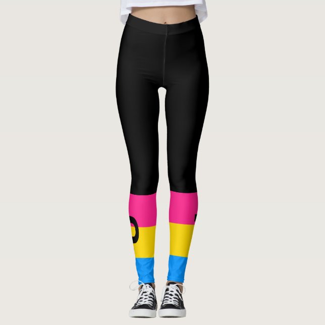 Pansexual-Stolperflagge Leggings (Vorderseite)