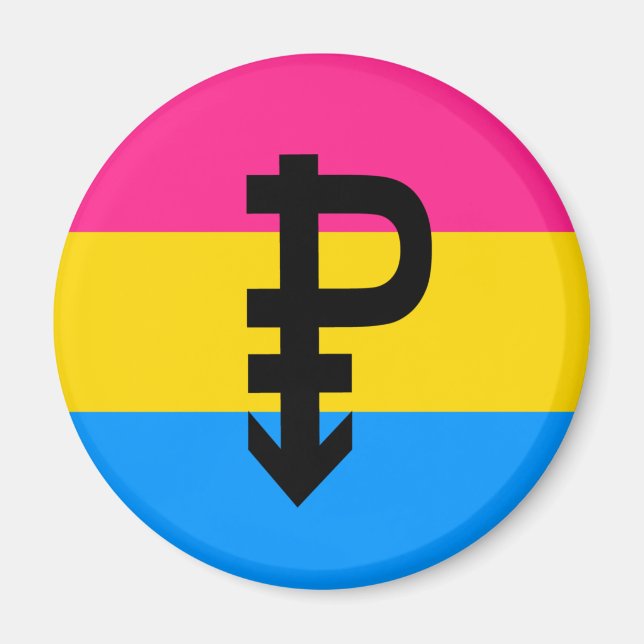 Pansexual-Stolperflagge Magnet (Vorne)