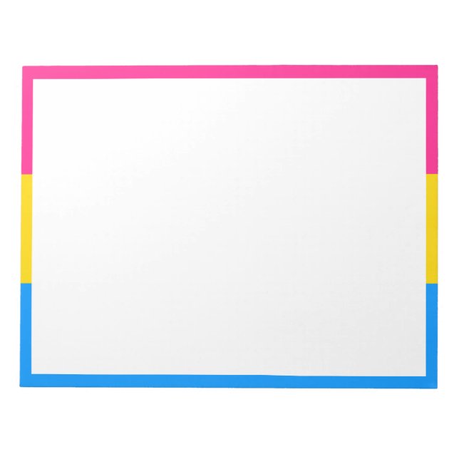 Pansexual-Stolperflagge Notizblock (Vorderseite)