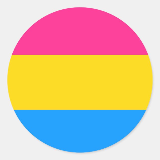 Pansexual-Stolperflagge Runder Aufkleber (Vorderseite)