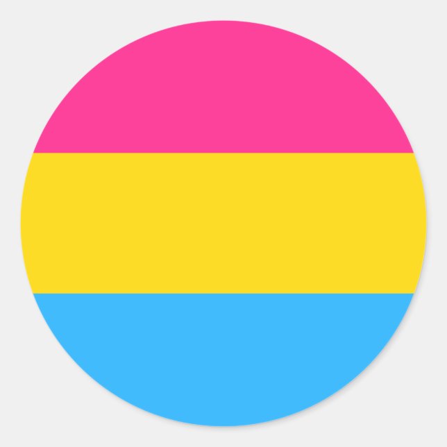 Pansexual-Stolperflagge Runder Aufkleber (Vorderseite)