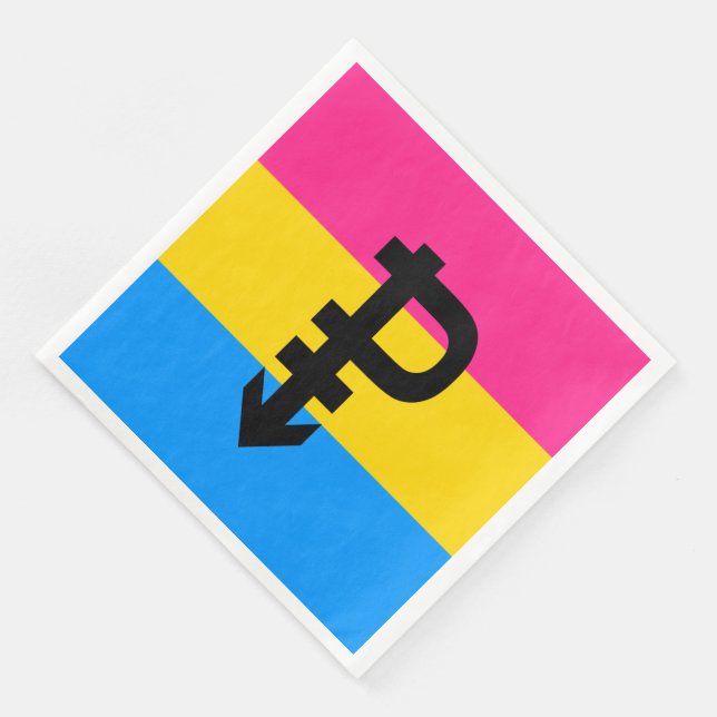 Pansexual-Stolperflagge Serviette (Ecke)