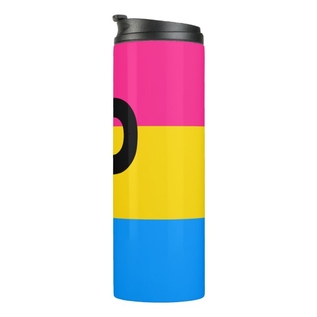 Pansexual-Stolperflagge Thermosbecher (Nach rechts gedreht)