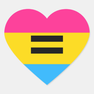 Pansexual Stolz Herz-Aufkleber