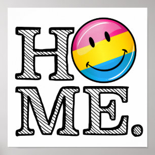 Pansexual Stolz Lächeln Flag Housewarming Poster