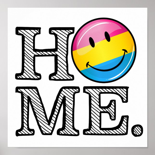 Pansexual Stolz Lächeln Flag Housewarming Poster (Vorne)