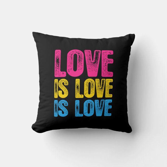 Pansexual Stolz-Liebe ist Liebe ist Liebe Kissen (Vorderseite)