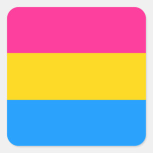 Pansexual Stolzaufkleber - gerundet Quadratischer Aufkleber