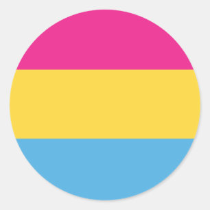 Pansexual Streifen des   Stolz-Flaggen-Entwurfs-  Runder Aufkleber