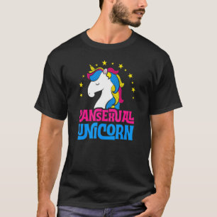 Pansexual Unicorn Girly Majestic Lgbtq Pan Prix T-Shirt