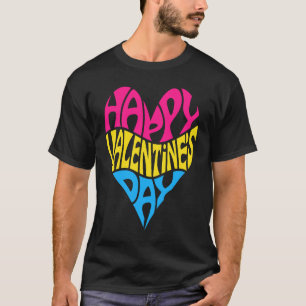 Pansexual Valentine Day Pan LGBTQ LGBT Liebe und T-Shirt