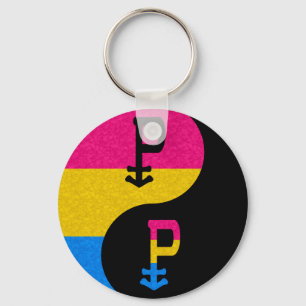 Pansexual Yin und Yang Schlüsselanhänger