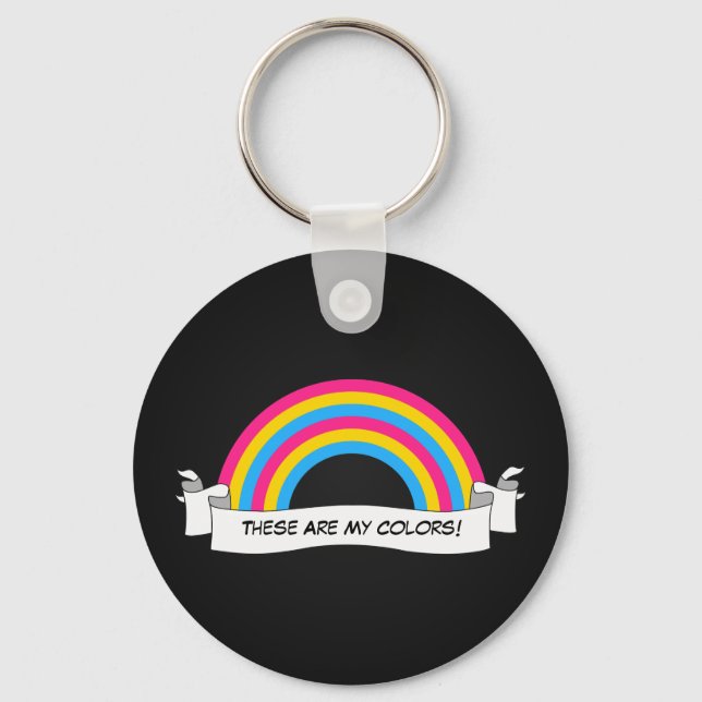 Pansexualität Regenbogen-Stolz Schlüsselanhänger (Vorderseite)