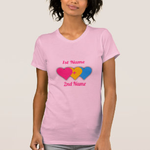 Pansexualität stolz Design mit Herzen / ein paar T T-Shirt