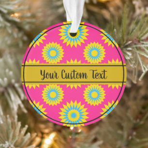 Pansexualitäts-Stolz rosa Blumenmuster-Ornament Ornament
