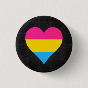Pansexualitätsflagge schwarzer Knopf Button