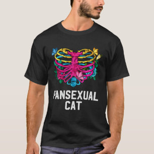 Pansexuelle Katze Pan LGBTQ Nonbinär Stolz Freunde T-Shirt