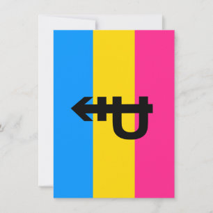 Pansexuelle Pride-Flagge Feiertagskarte