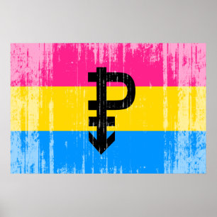 Pansexuelle Pride-Flagge Poster