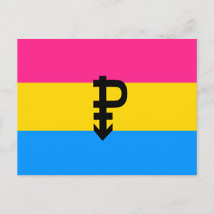 Pansexuelle Pride-Flagge Postkarte
